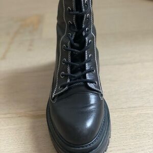 Black Lace-Up Boots